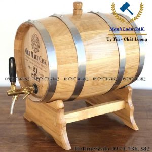 Hình ảnh tổng thể thùng rượu gỗ sồi 10 lít