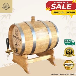 Thùng Rượu Gỗ Sồi 10 lít