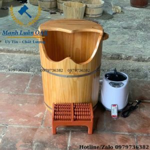 Bán thùng gỗ xông hơi chân giá rẻ tại xưởng