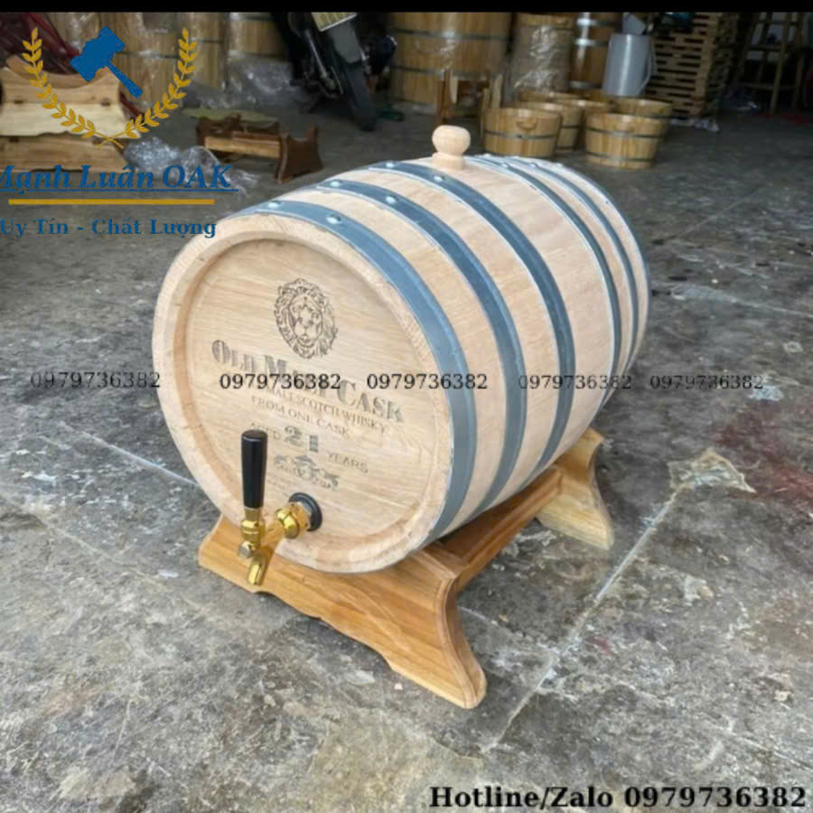 Bán thùng ngâm rượu gỗ sồi để mộc không phun