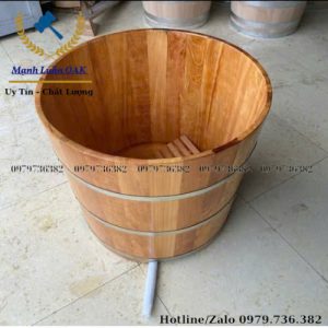 Bồn tắm tròn gỗ pơ mu 2025