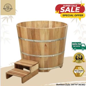 Hình ảnh hoàn thành bồn tắm gỗ pơ mu