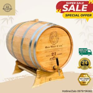 Hình ảnh thùng rượu gỗ sồi 200 lít