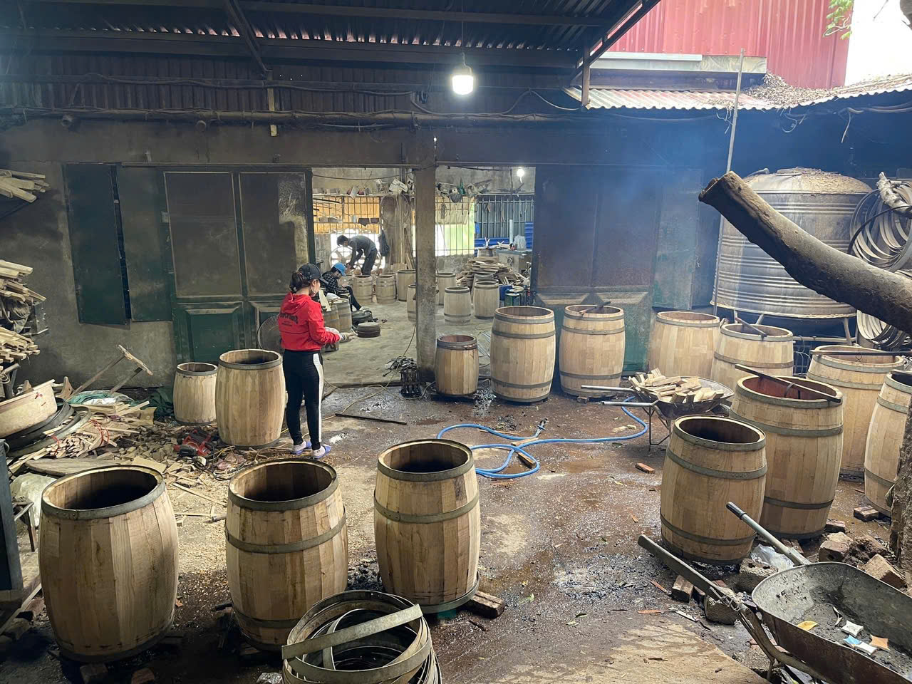 Quy trình sản xuất thùng gỗ sồi tại Mạnh Luân