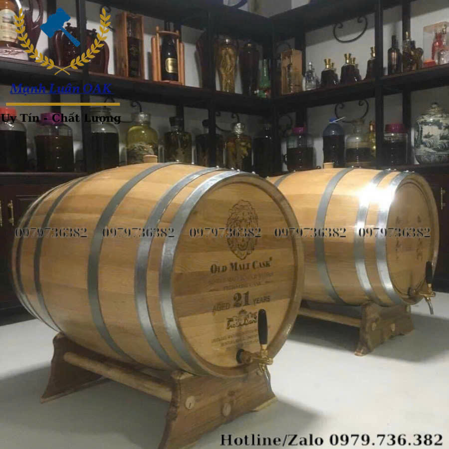 Thùng gỗ sồi ngâm rượu 200 lít
