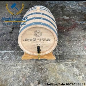 Thùng gỗ sồi ngâm rượu để mộc cao cấp