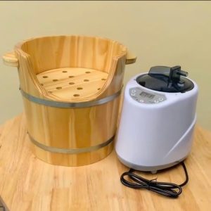 Thùng gỗ xông đầu dưỡng sinh kèm máy xông 2 lít
