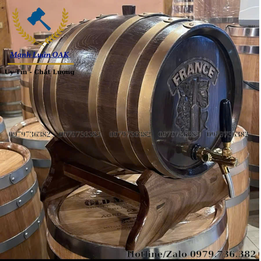 thùng rượu gỗ sồi giả cổ